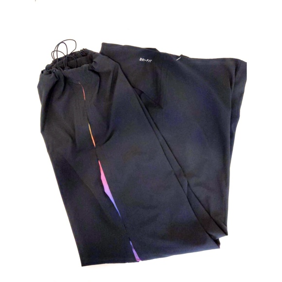 Nike Dry Fit Black Athletic Track Sweat Pants - Picture 4 of 8